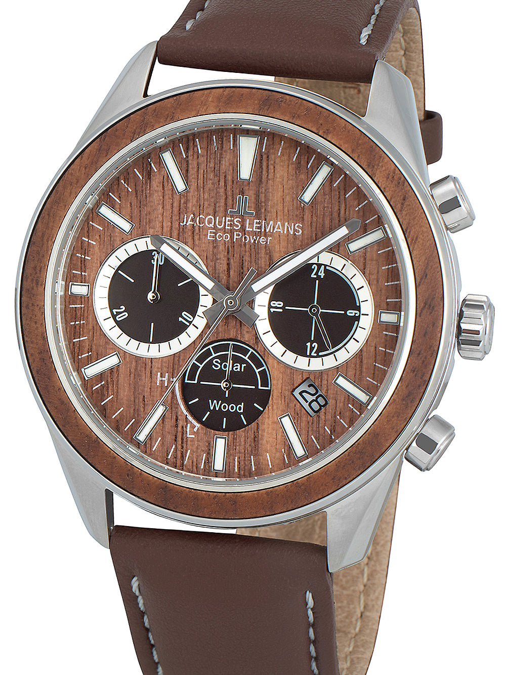 Jacques Lemans 1-2115B Eco Power Wood 44mm