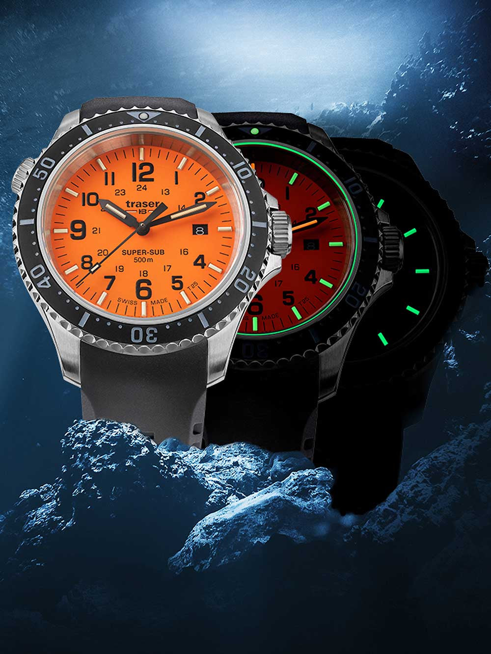 Traser H3 109380 P67 T25 SuperSub orange 46 mm diver