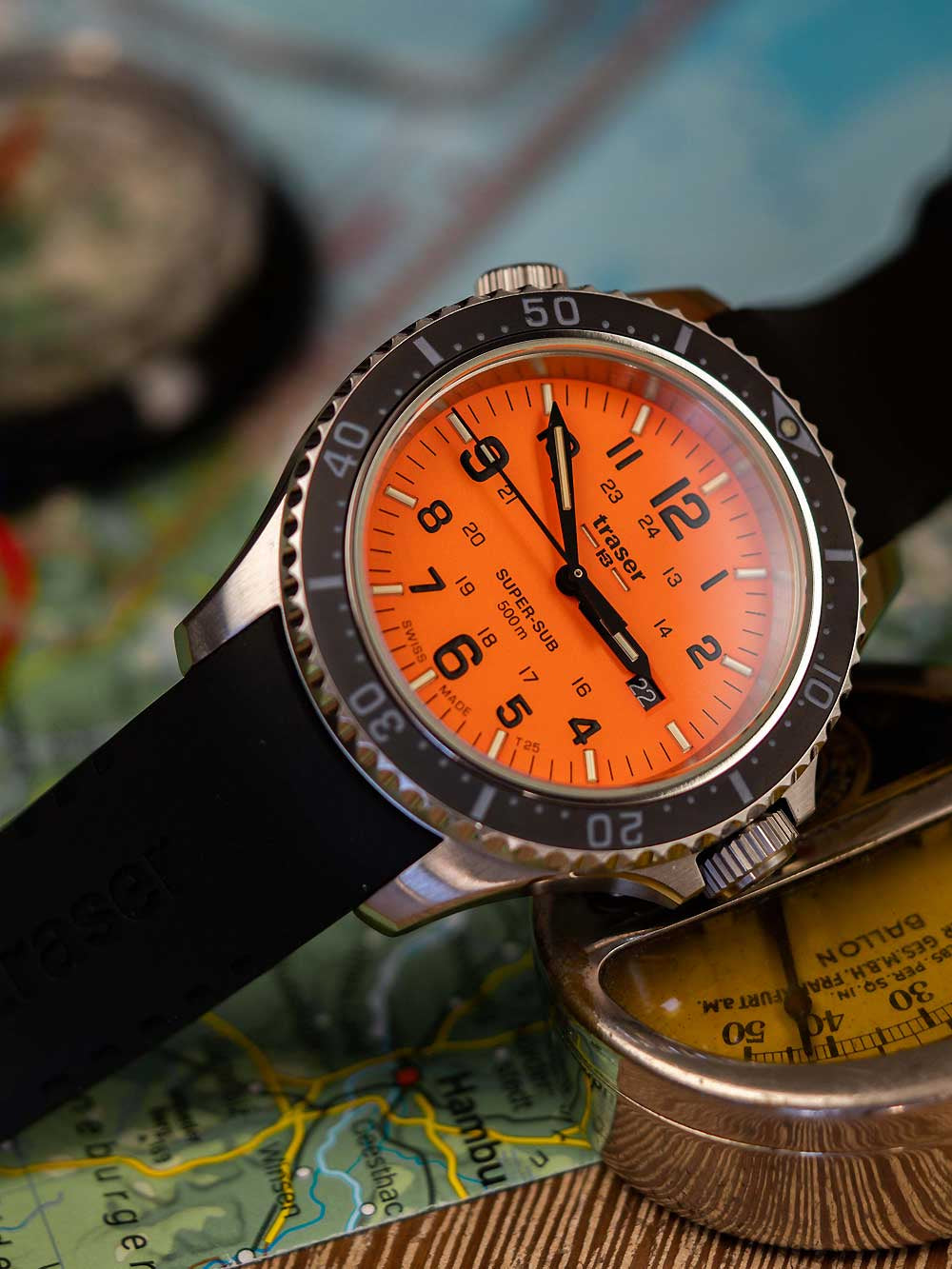 Traser H3 109380 P67 T25 SuperSub orange 46 mm diver