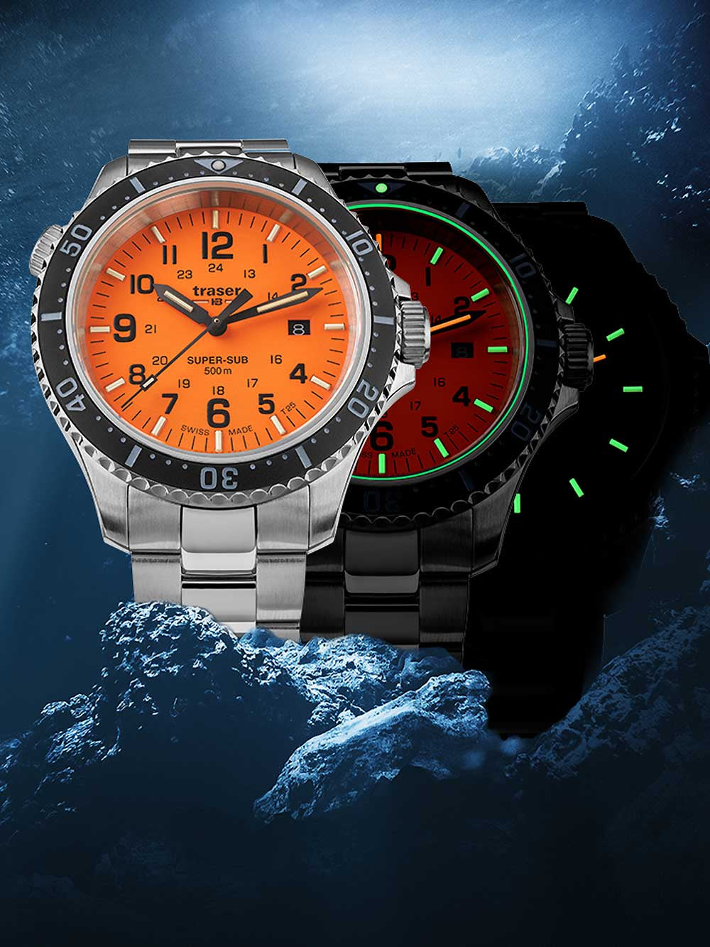 Traser H3 109381 P67 T25 SuperSub orange 46 mm diver