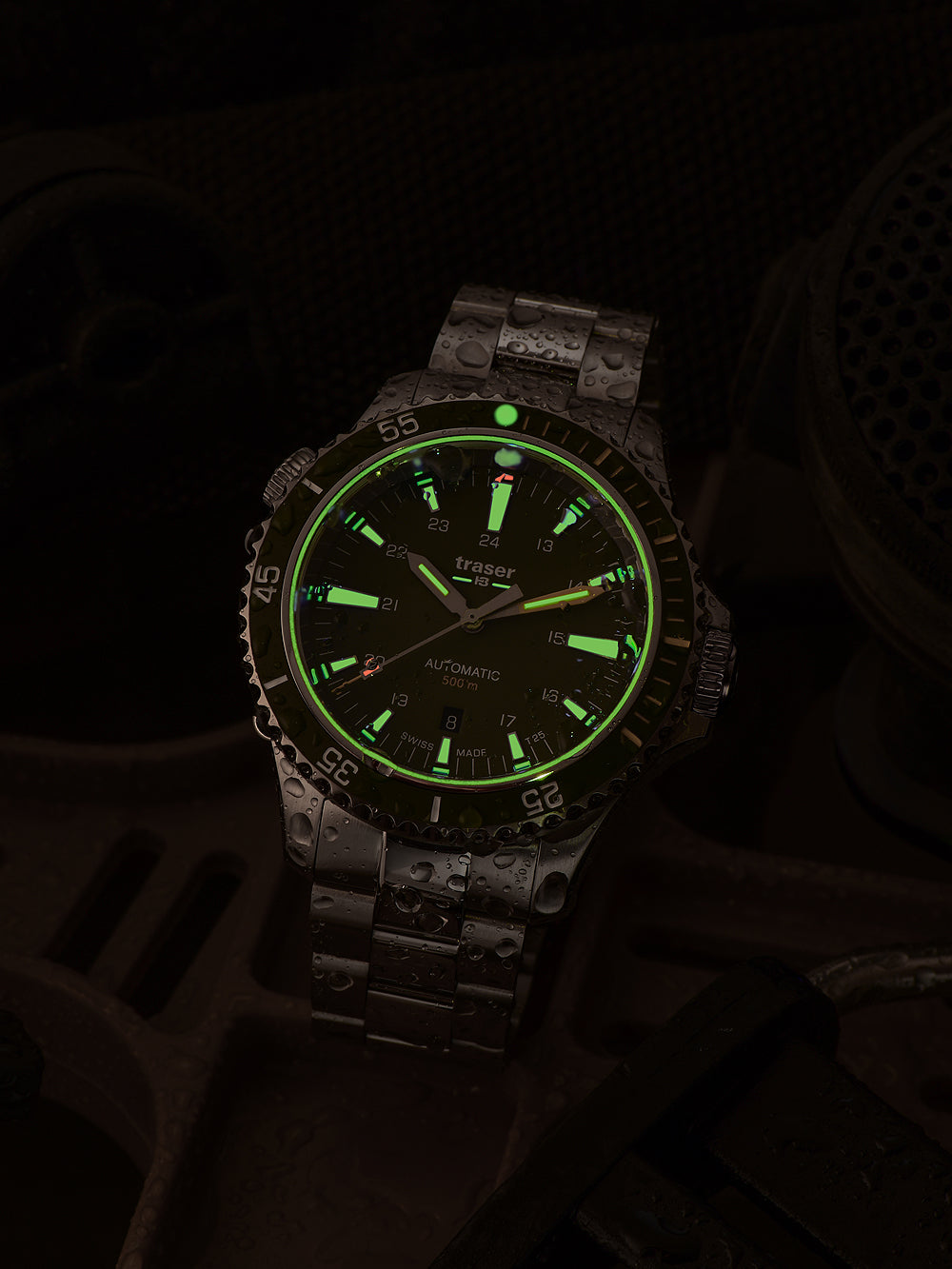 Traser H3 110325 P67 Diver Automatisk Grön Special Set  46mm