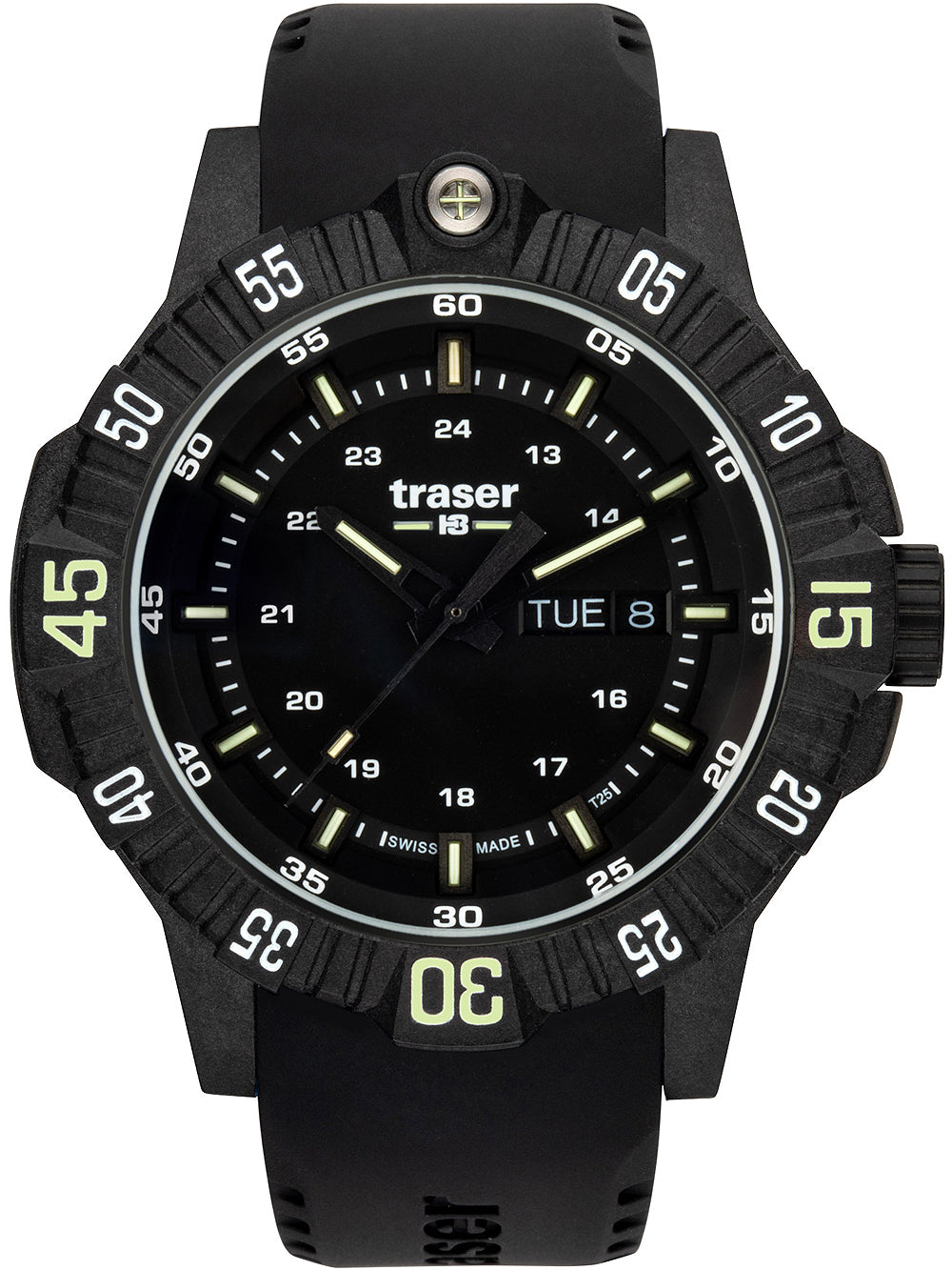 Traser H3 110723 P99 Q Tactical Svart 46mm