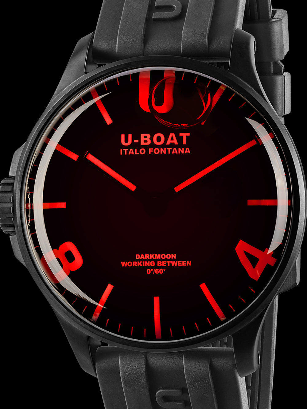 U-Boat 8466/C Darkmoon Röd IPB 44mm