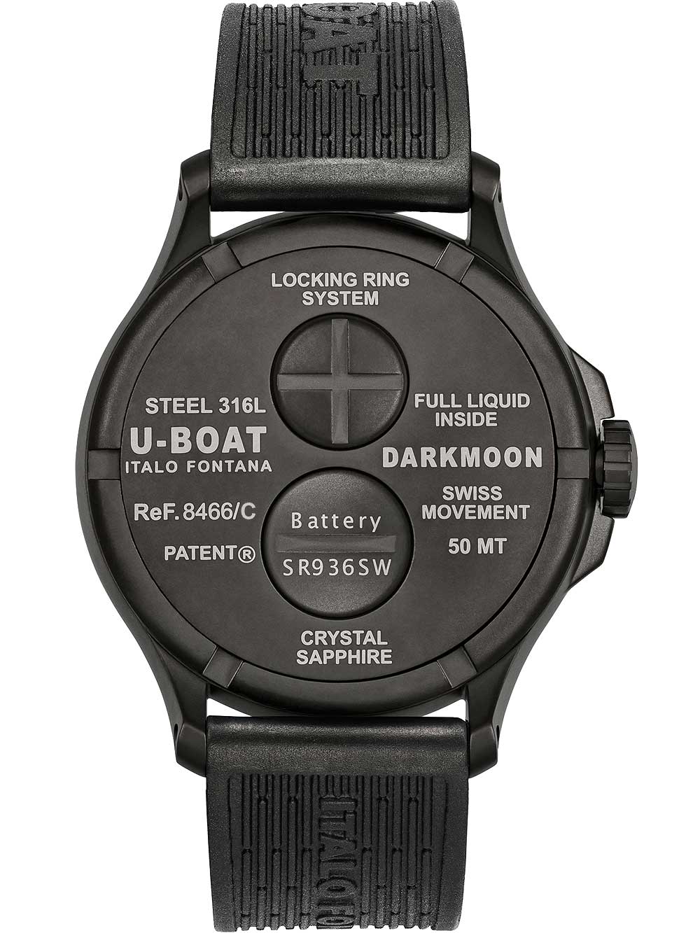 U-Boat 8466/C Darkmoon Röd IPB 44mm