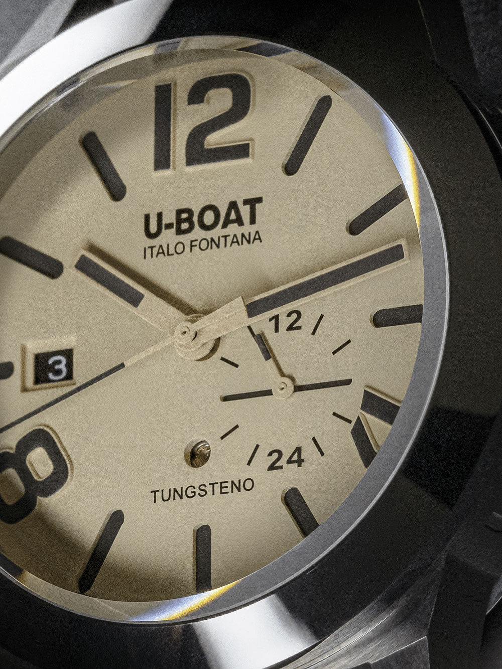 U-Boat 8893 Classico Tungsteno Svart Automatisk 42mm