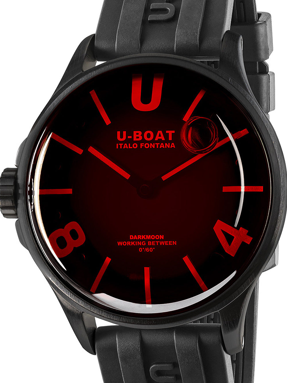 U-Boat 9306 Darkmoon Röd Glass PVD 40mm