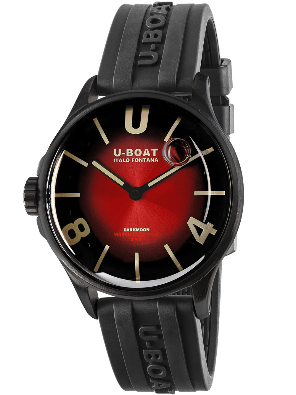 U-Boat 9501 Darkmoon Röd PVD Soleil 40mm