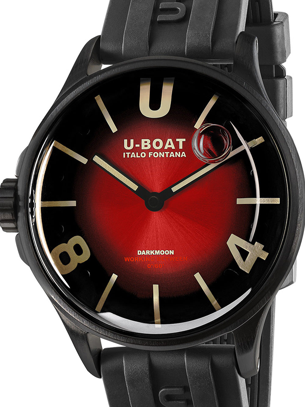 U-Boat 9501 Darkmoon Röd PVD Soleil 40mm