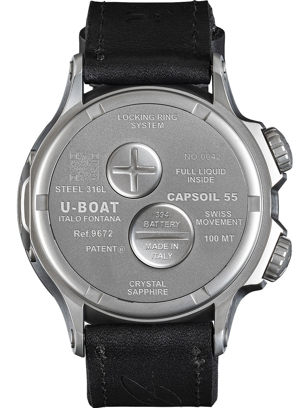 U-Boat 9672 Capsoil Doppiotempo SS GMT 55mm