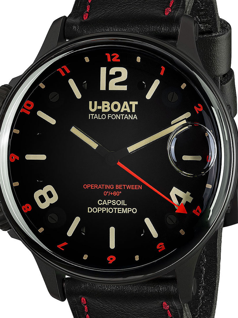 U-Boat 9673 Capsoil Doppiotempo DLC GMT 55mm