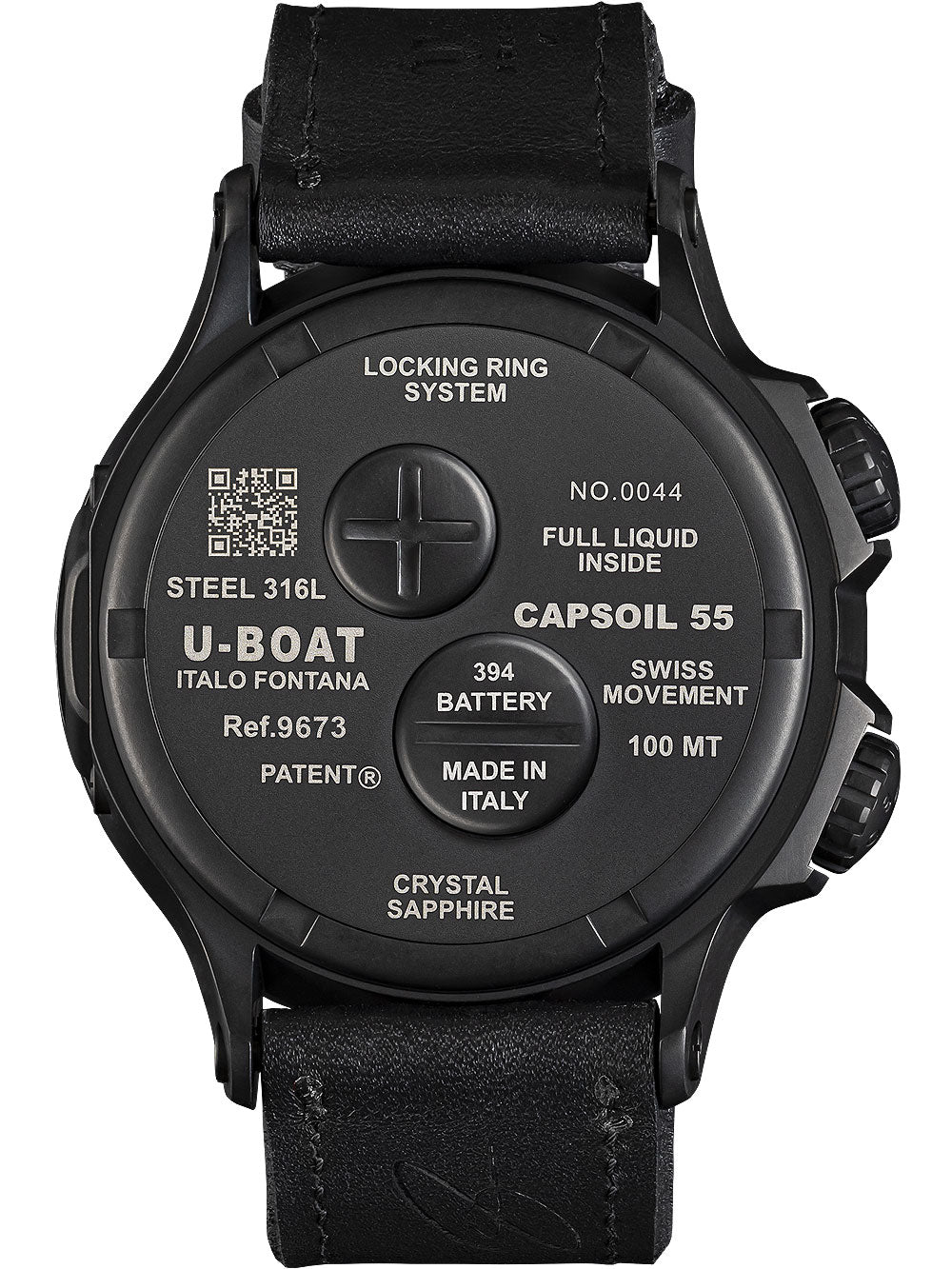 U-Boat 9673 Capsoil Doppiotempo DLC GMT 55mm