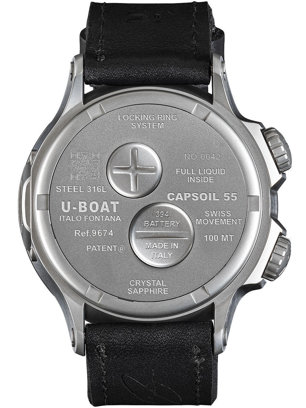 U-Boat 9674 Capsoil Doppiotempo SS GMT 55mm