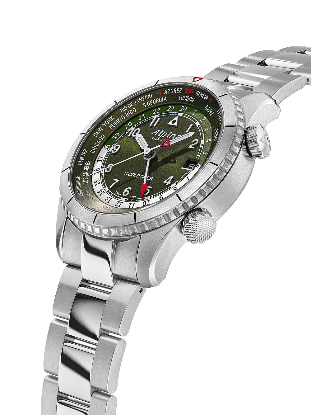 Alpina AL-255GR4S26B Startimer Pilot Worldtimer 41mm