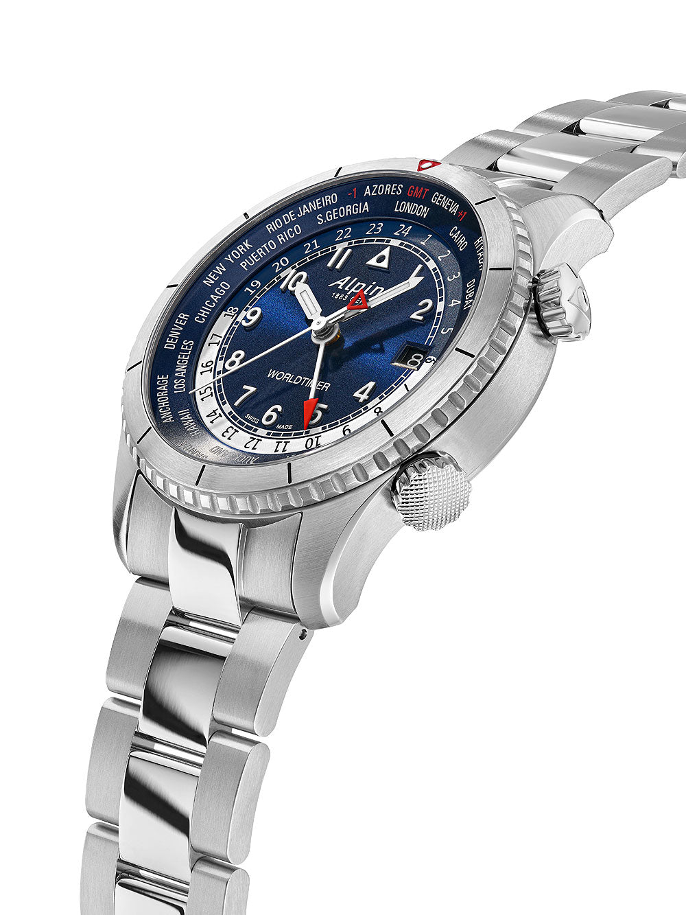 Alpina AL-255N4S26B Startimer Pilot Worldtimer 41mm