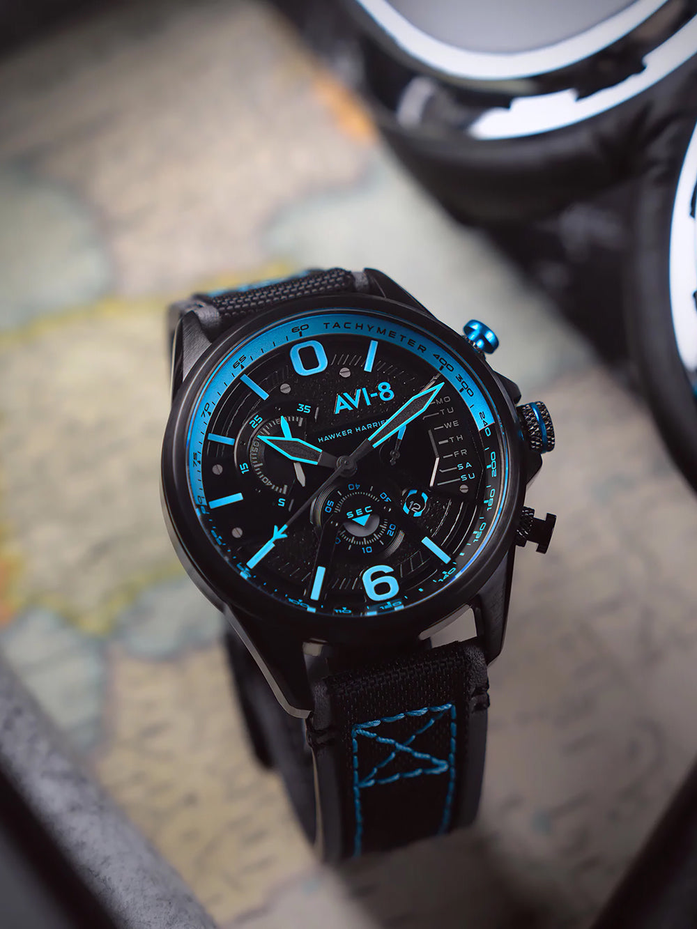 AVI-8 AV-4056-0A Hawker Harrier Dual Retrograde 44mm