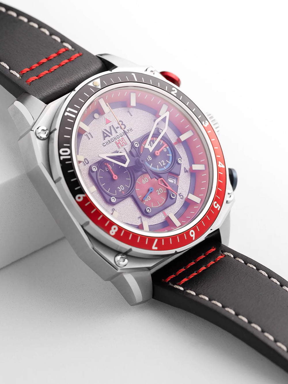 AVI-8 AV-4100-03 Hawker Hunter Dual Time 43mm