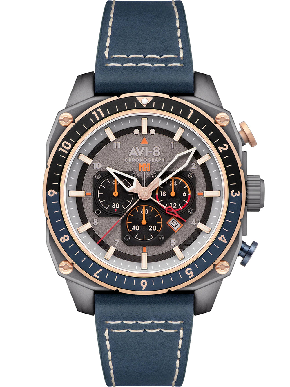 AVI-8 AV-4100-07 Hawker Hunter Dual Time 43mm