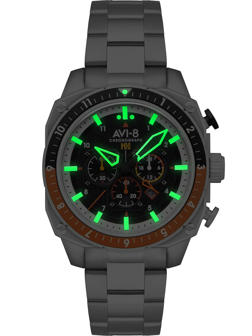 AVI-8 AV-4100-11 Hawker Hunter Dual Time 43mm