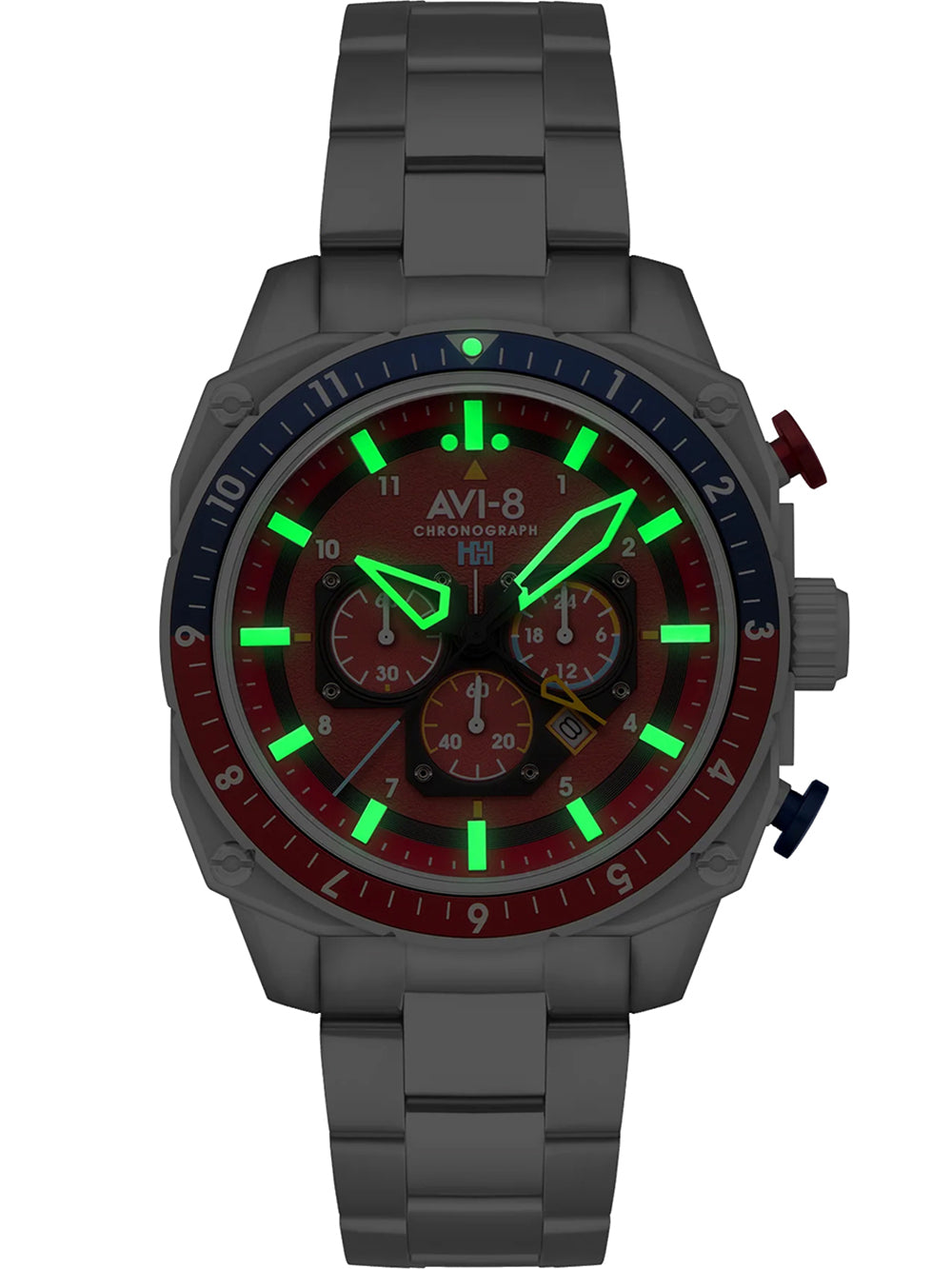 AVI-8 AV-4100-22 Hawker Hunter Dual Time 43mm