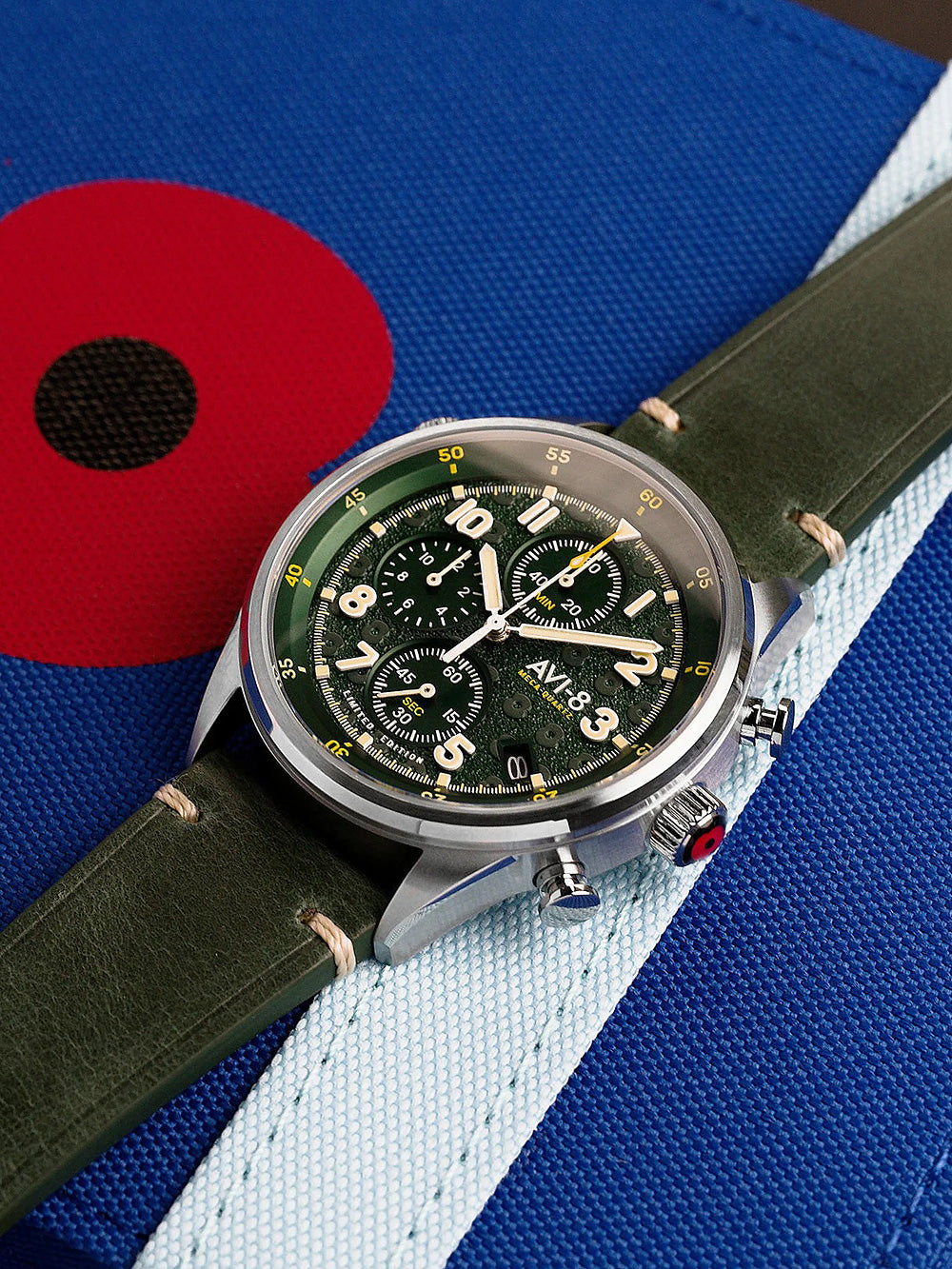 AVI-8 AV-4102-RBL-03 Flyboy Royal British Legion 42mm