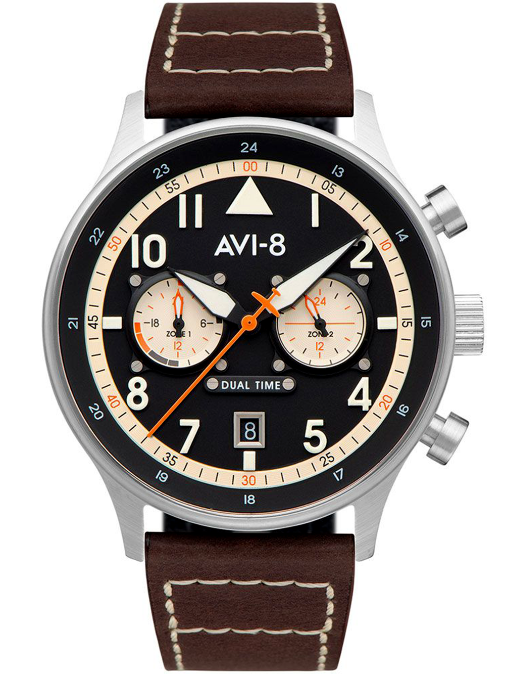 AVI-8 av-4088-01 Carey Dual Time 44mm