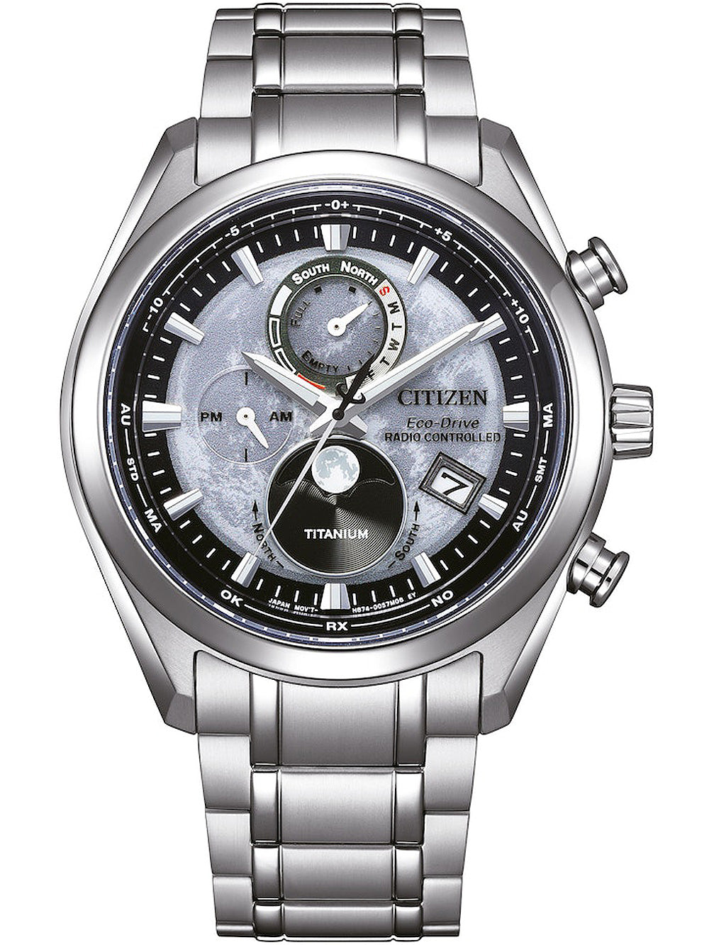 Citizen BY1010-81H Eco-Drive Moon Phase Titan Radio Contr.