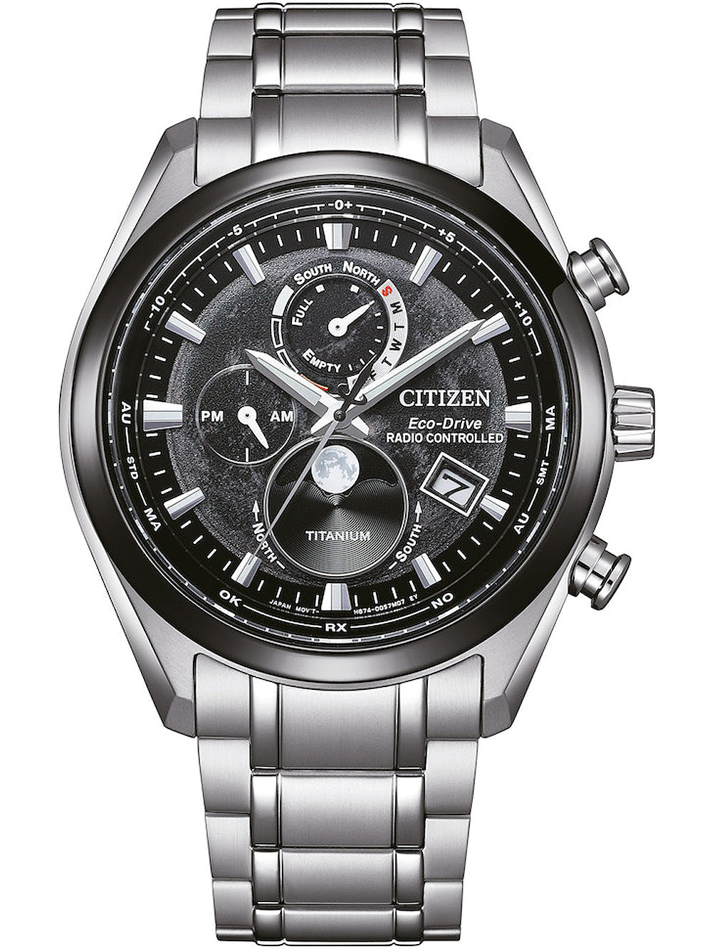 Citizen BY1018-80E Eco-Drive Moon Phase Titan Radio Contr.