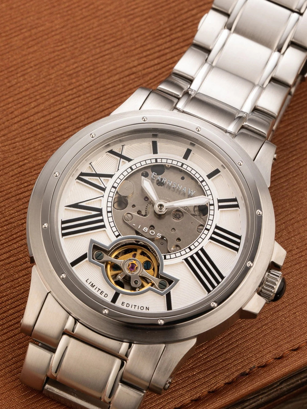 Thomas Earnshaw ES-8244-11 Bertha Open Heart Skeleton 42mm