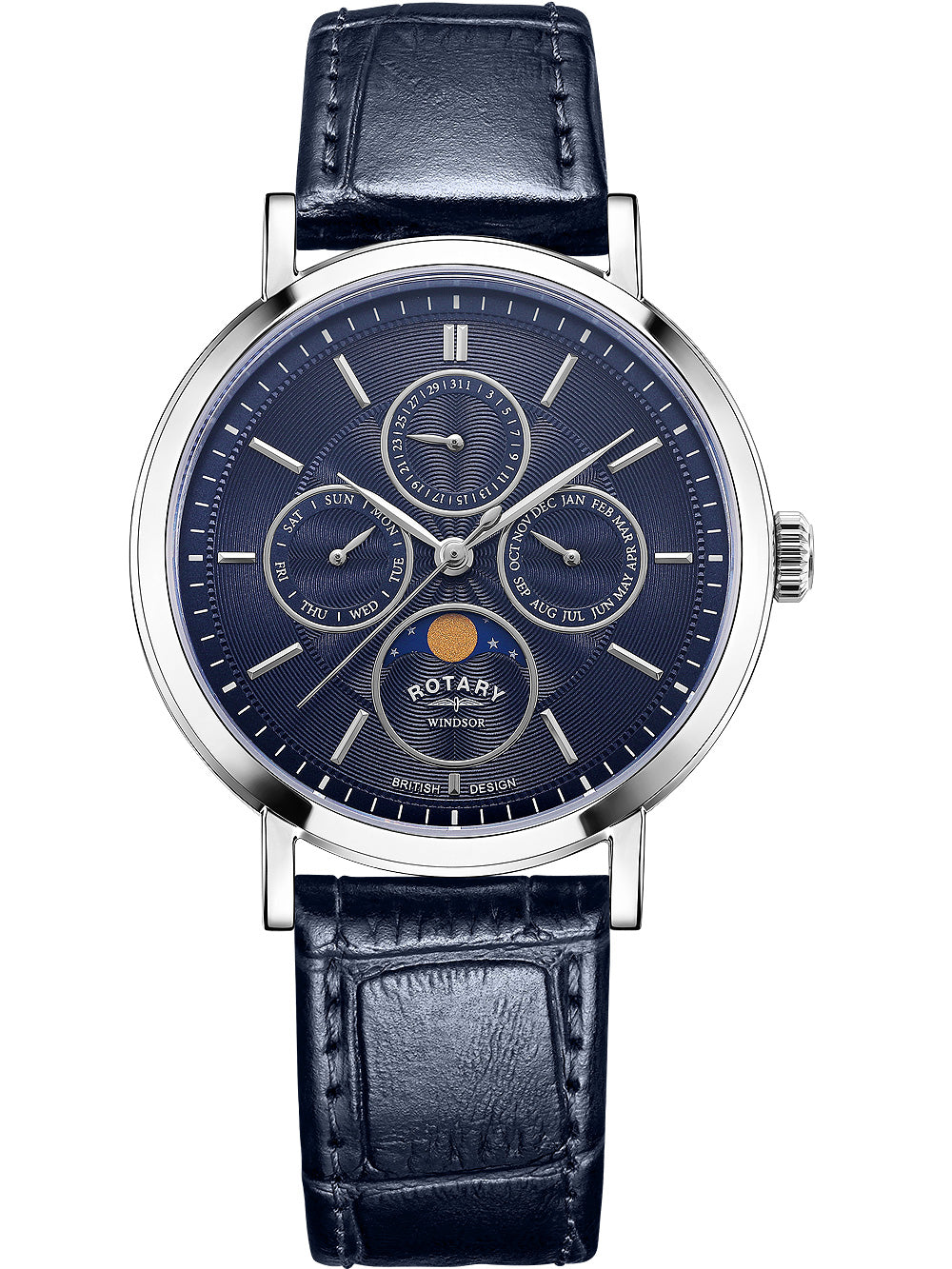 Rotary GS05425/05 Windsor Moon Phase Unisex 38mm