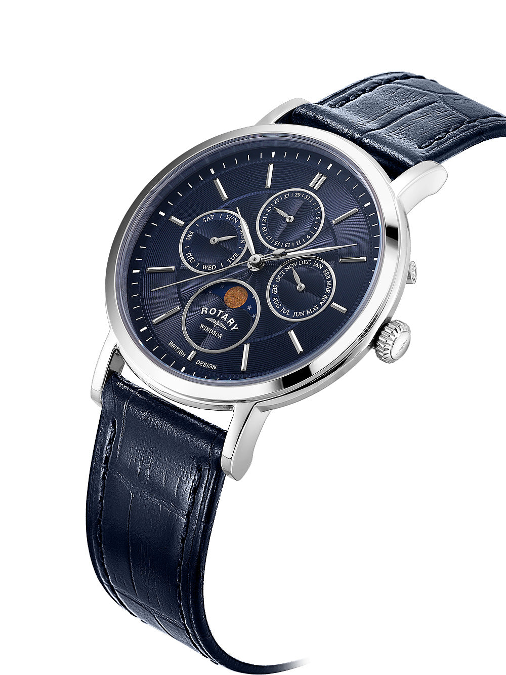 Rotary GS05425/05 Windsor Moon Phase Unisex 38mm