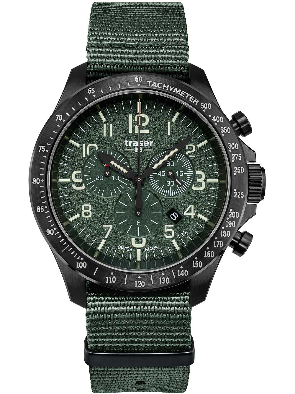 Traser H3 109463 P67 Officer chrono green nato 46mm