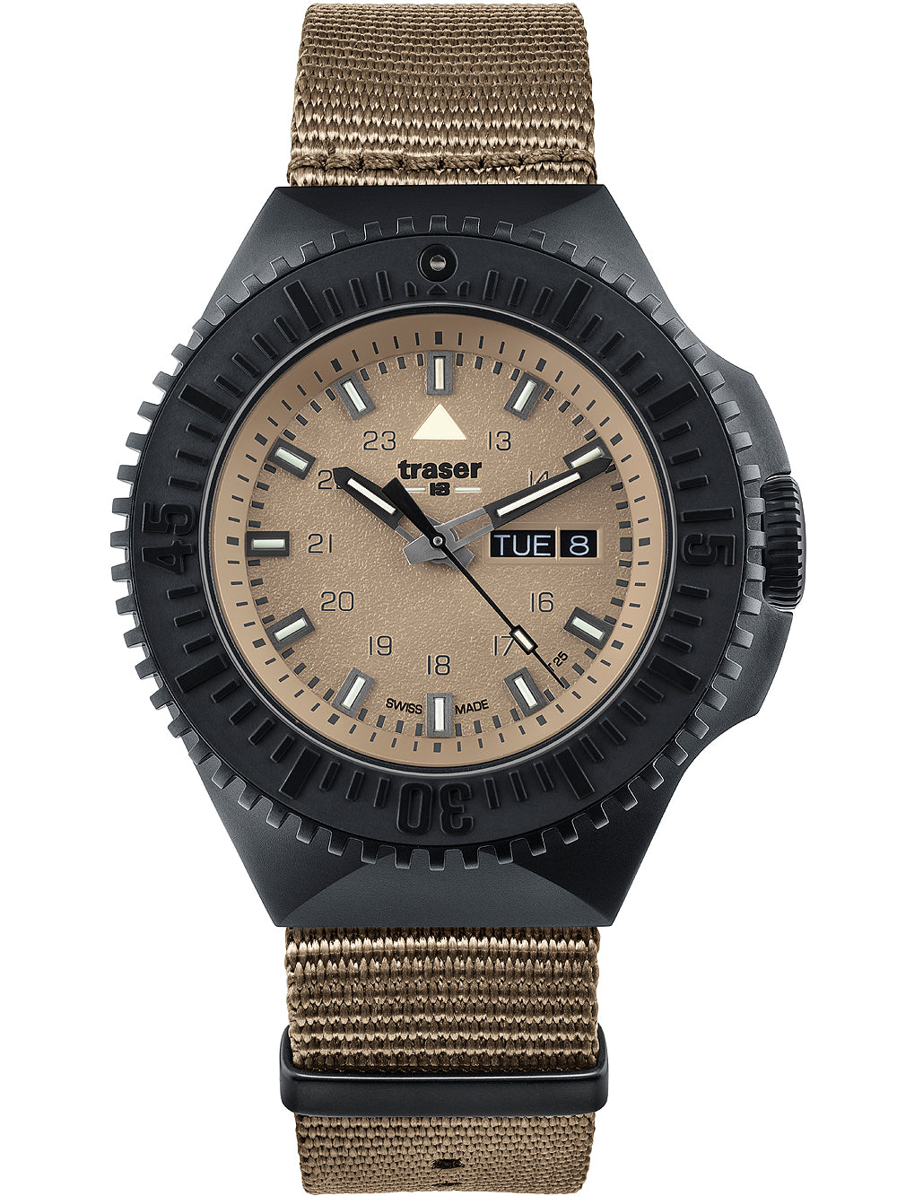 Traser H3 109860 P69 Svart-Stealth Sand 46mm