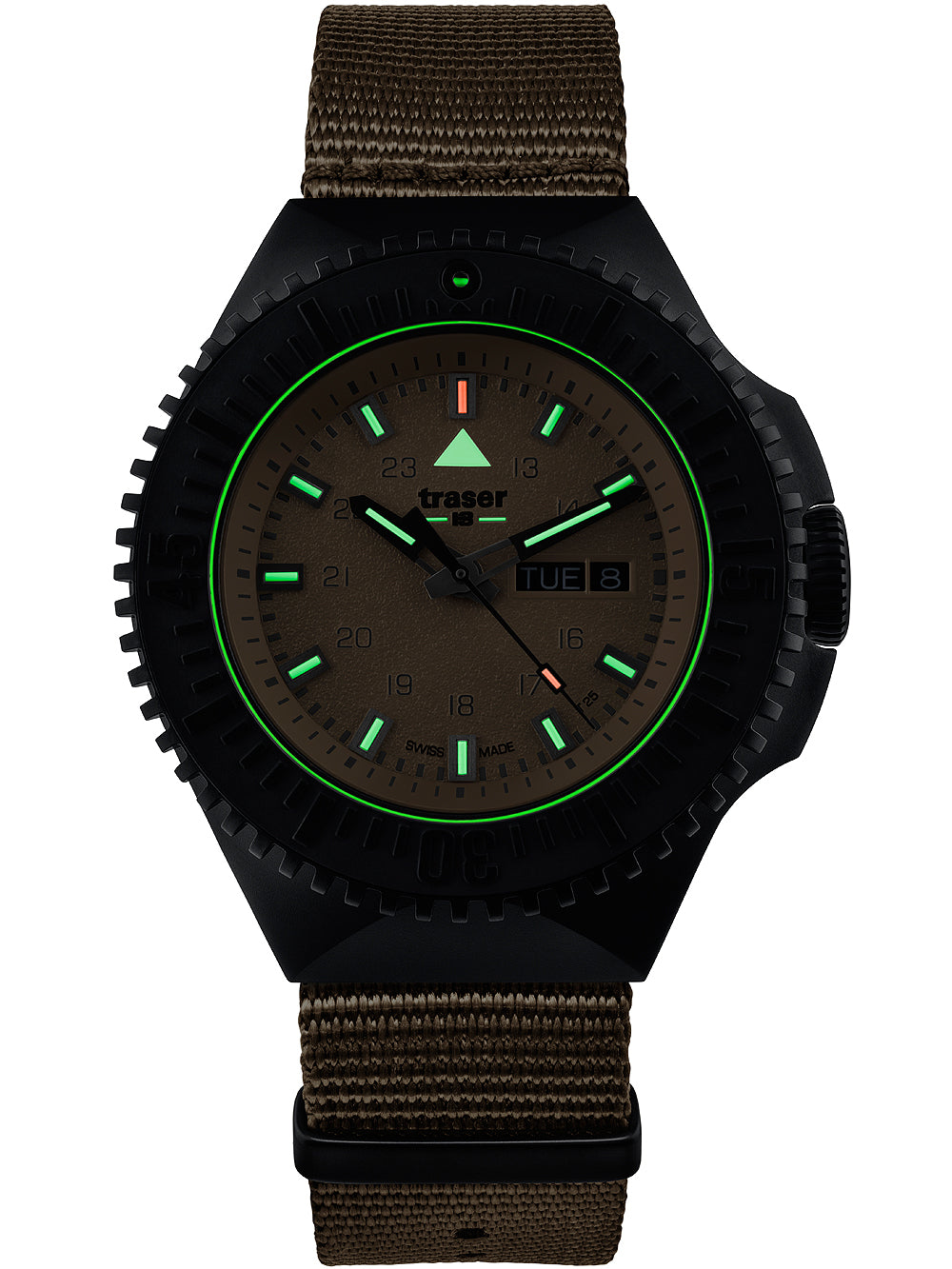 Traser H3 109860 P69 Svart-Stealth Sand 46mm