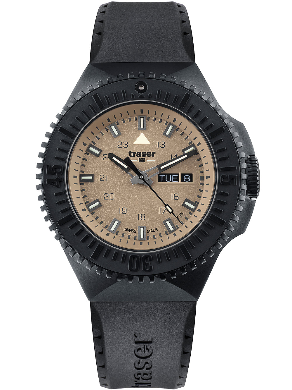 Traser H3 109861 P69 Svart-Stealth Sand 46mm