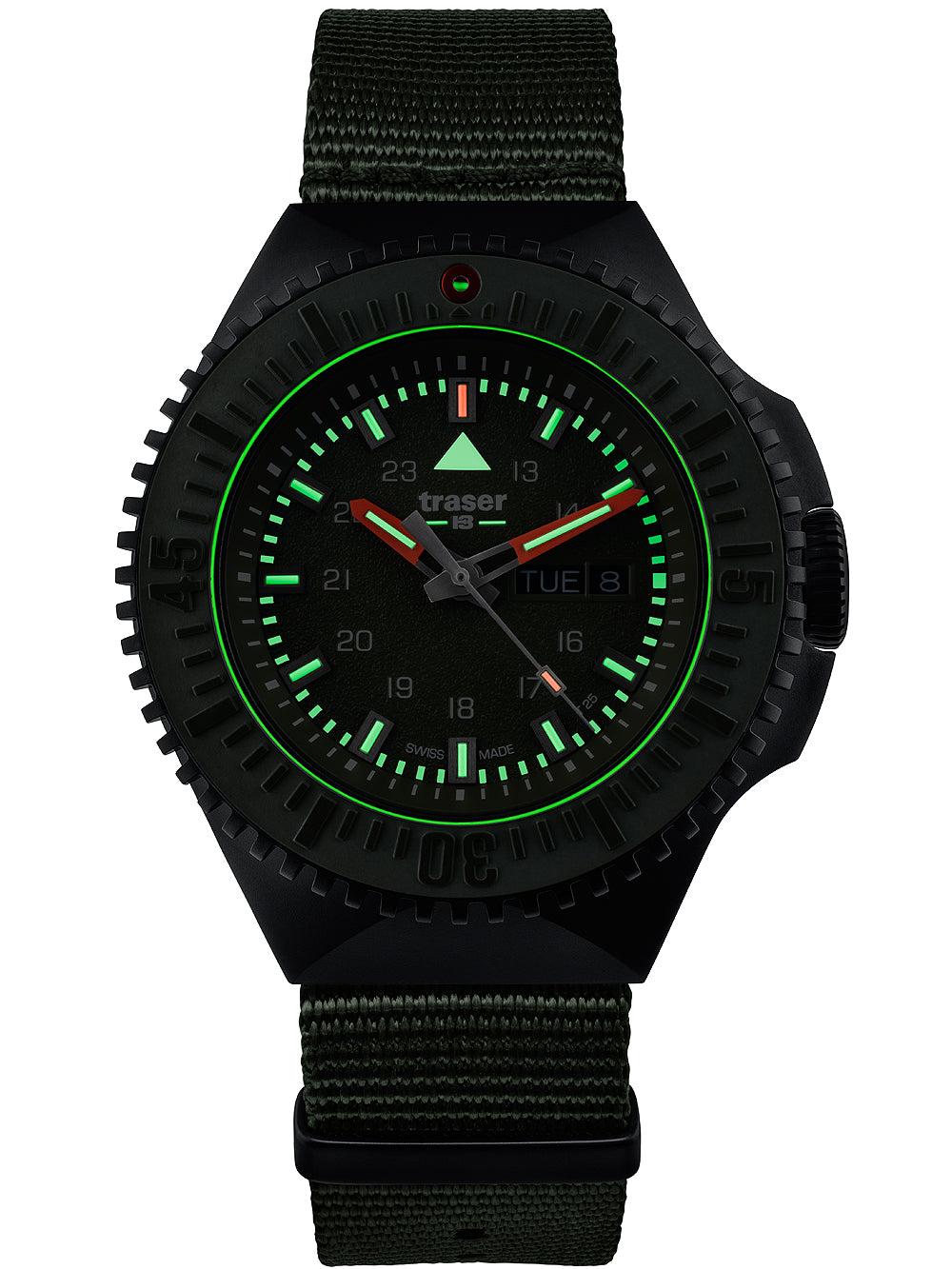 Traser H3 109858 P69 Svart-Stealth Grön 46mm