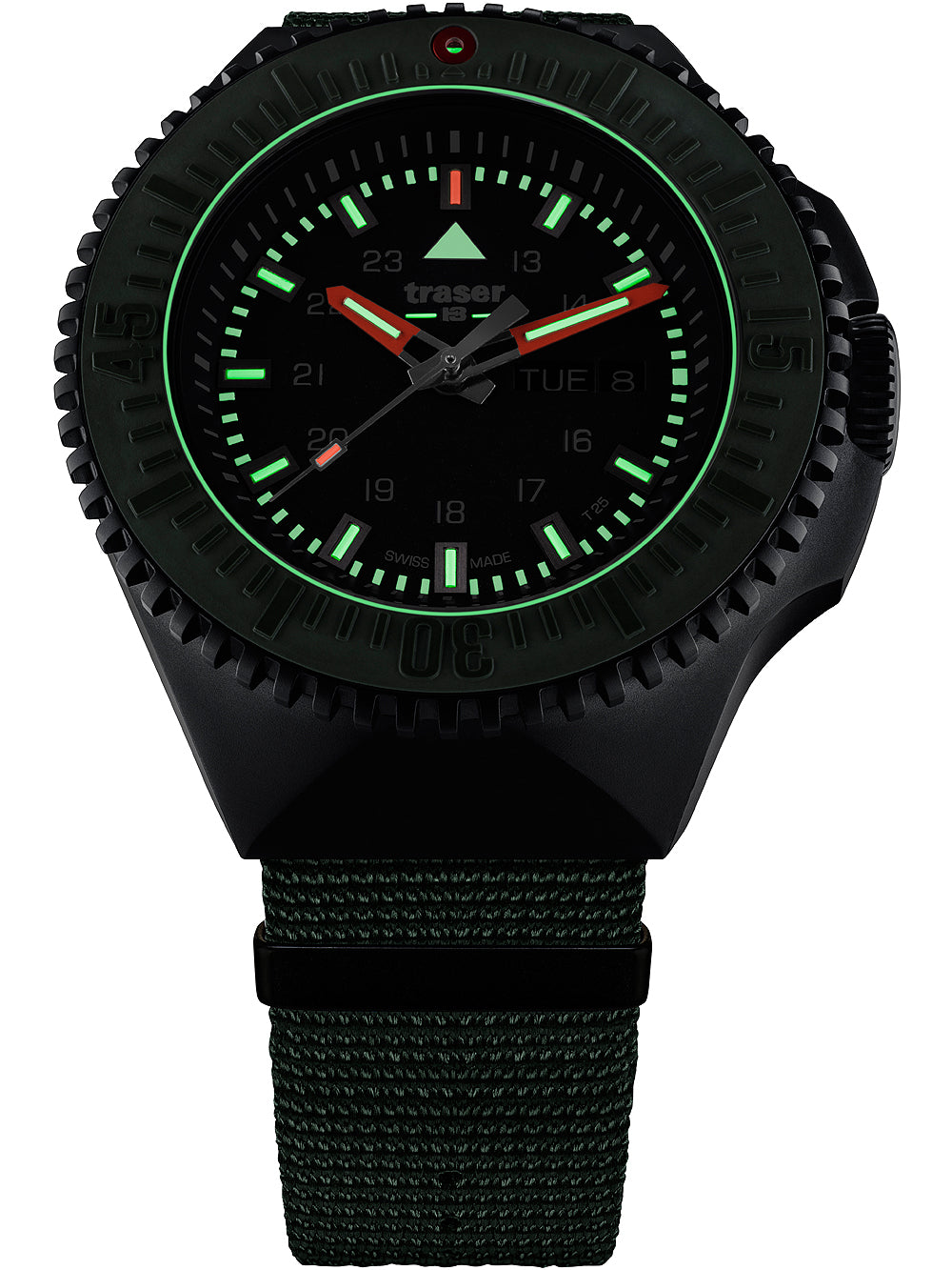 Traser H3 109858 P69 Svart-Stealth Grön 46mm