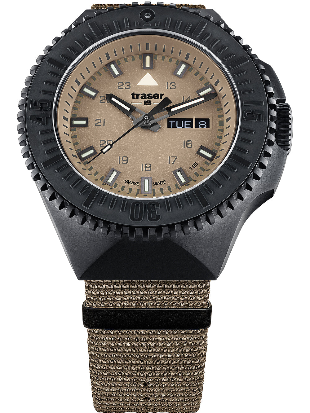 Traser H3 109860 P69 Svart-Stealth Sand 46mm