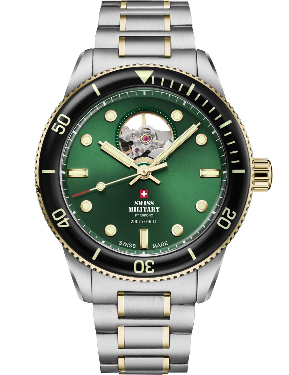 Swiss Military SMA34106.13 Automatisk Open-Heart Diver 42mm