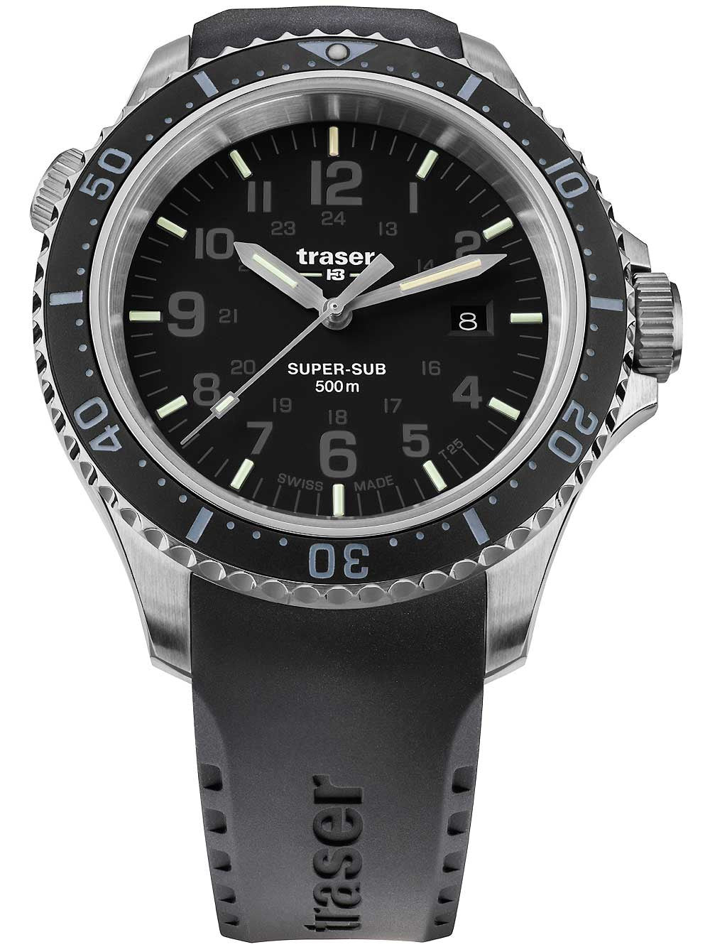 Traser H3 109376 P67 T25 SuperSub set black 46 mm diver