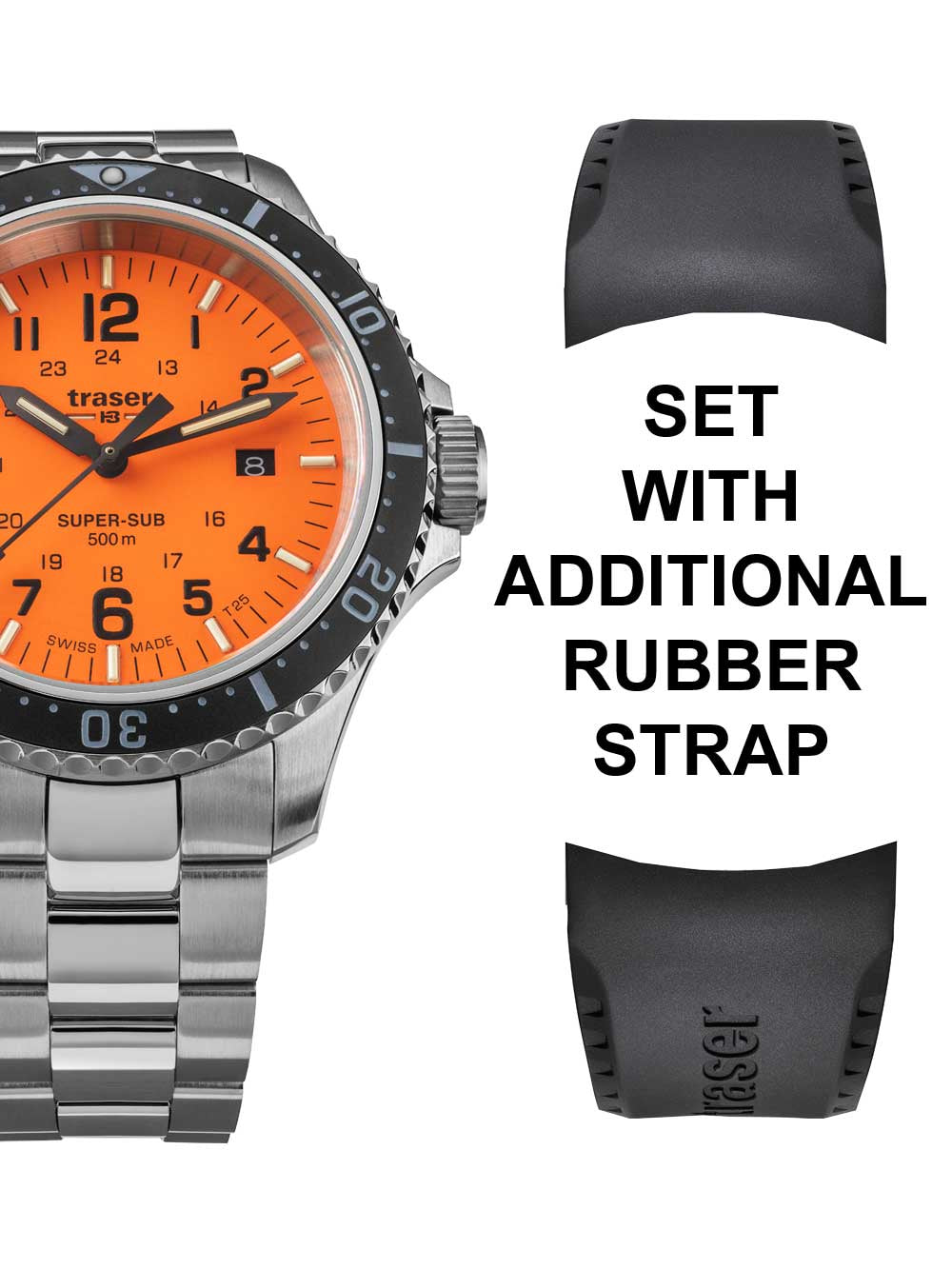 Traser H3 109379 P67 T25 SuperSub set orange 46 mm diver