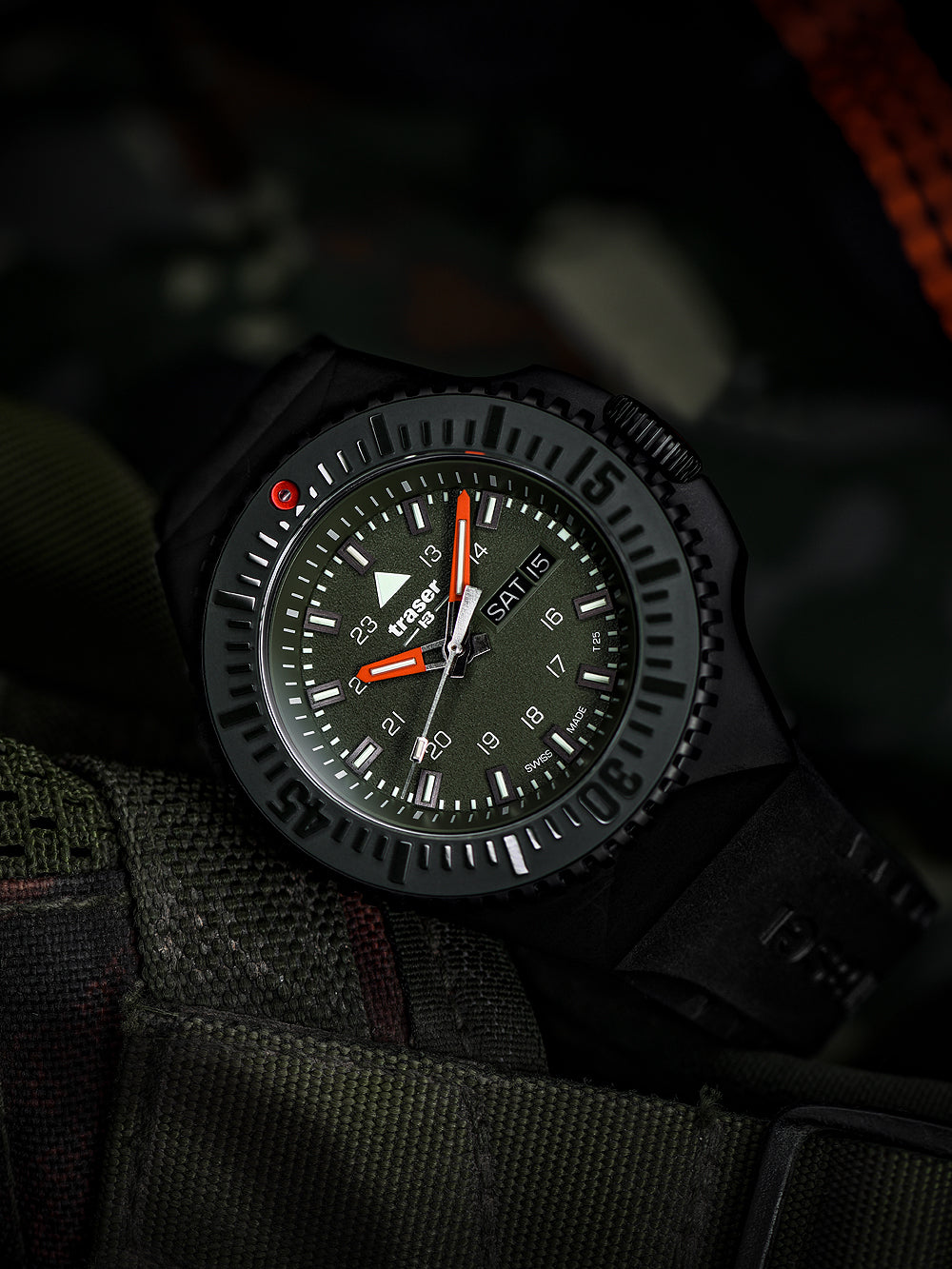 Traser H3 109859 P69 Svart-Stealth Grön 46mm