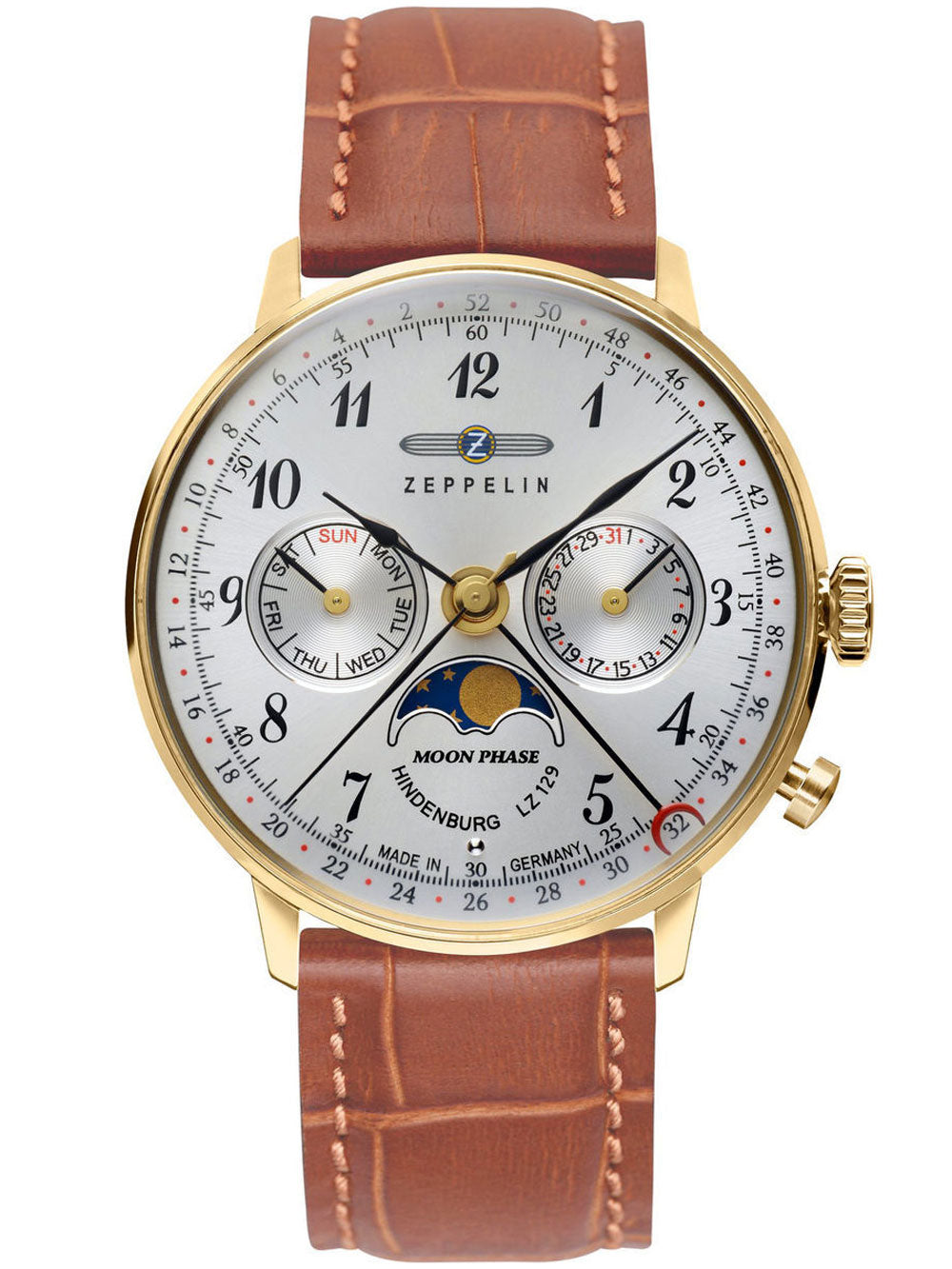 Zeppelin 7039-1 Hindenburg Moonphase  36 mm